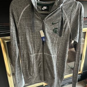 Lightweight full zip MSU sweatshirt